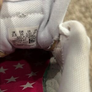 White and Pink Star Patterned Shoes